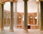 威尔汉姆 哈莫修依 : Inside of the Church of Santo Stefano Rotondo, Rome